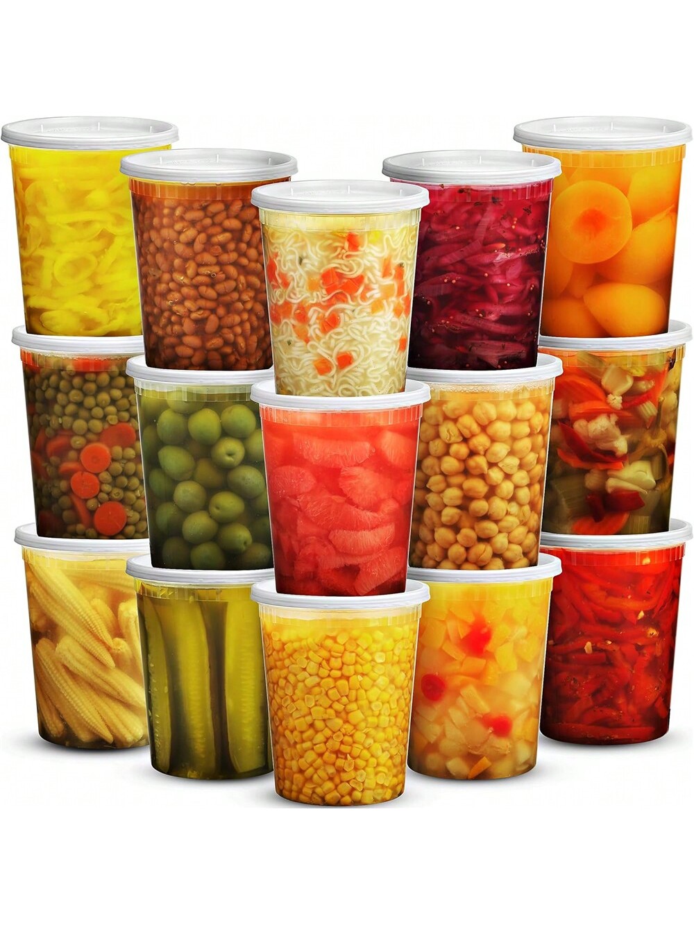 Meal Prep Jars With Lids - Contenedores Deli con tapas, contenedores de
