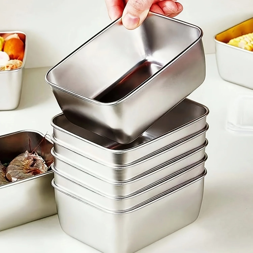 Meal Prep Containers Xl - Juego de 6 Recipientes de Acero