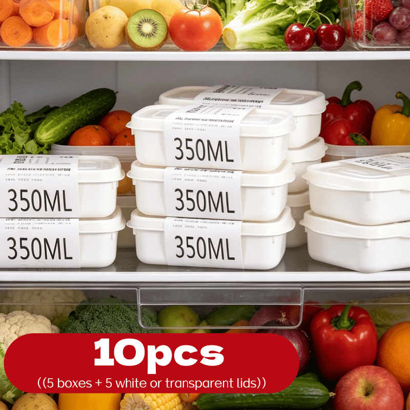 Meal Prep Containers - Juego de 10 Recipientes Apilables Reutilizables