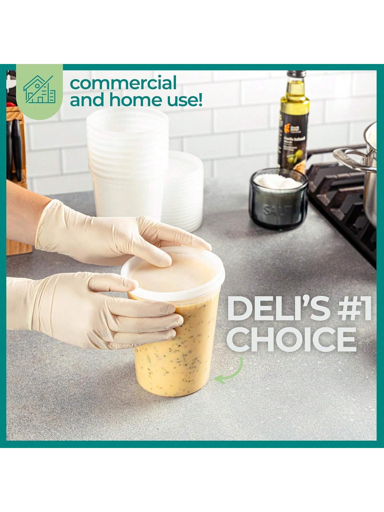 Contenedores Deli con tapas, c - Meal Prep Jars With Lids reseña y precio