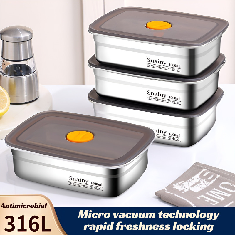 Fiambrera de acero inoxidable  - Meal Prep Containers Xl reseña y precio