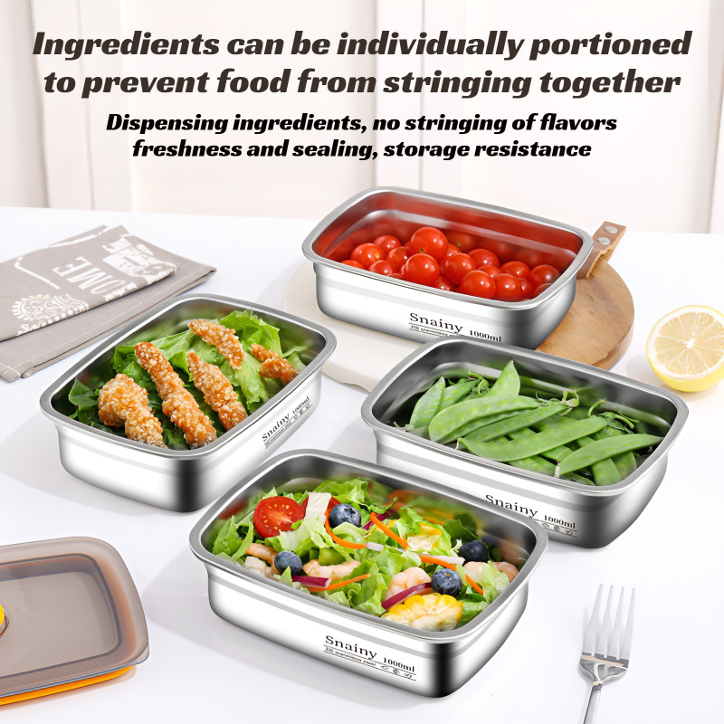 Fiambrera de acero inoxidable  - Meal Prep Containers Xl reseña y precio