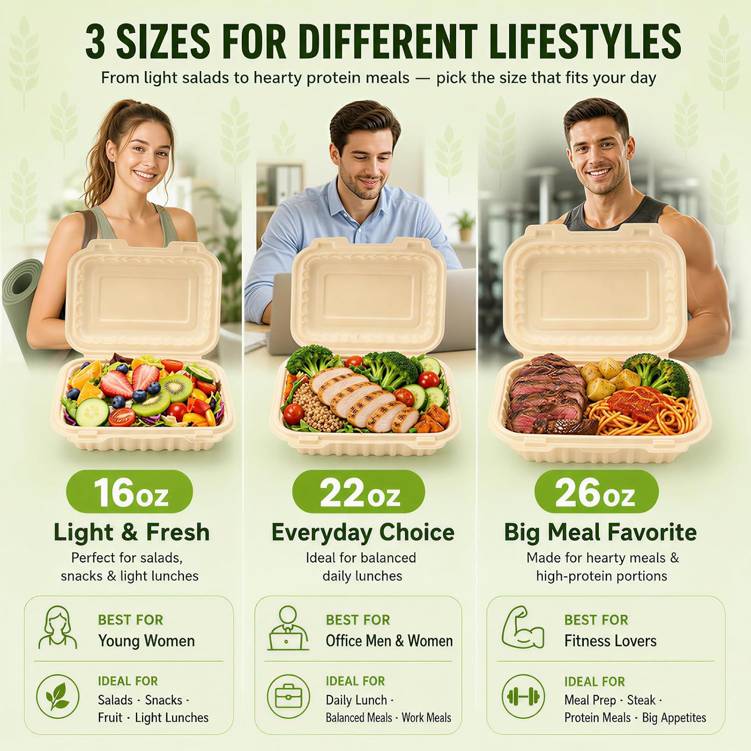 Paquete de 50 Contenedores Des - Meal Prep Containers reseña y precio