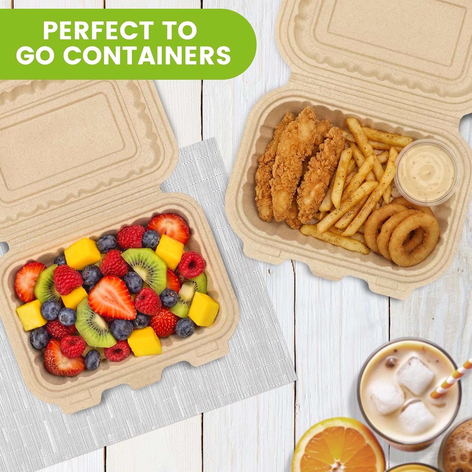 Paquete de 50 Contenedores Des - Meal Prep Containers reseña y precio