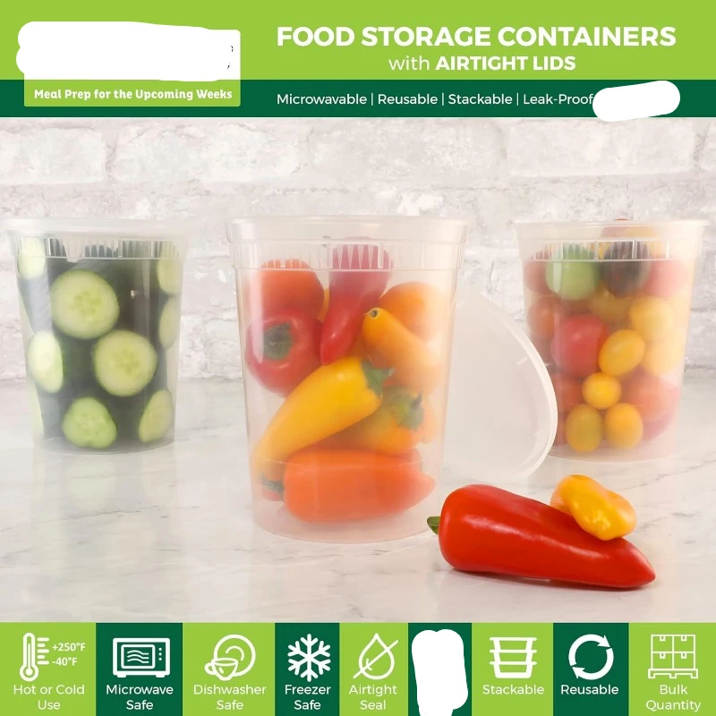 Contenedores de plástico con t - Meal Prep Containers reseña y precio