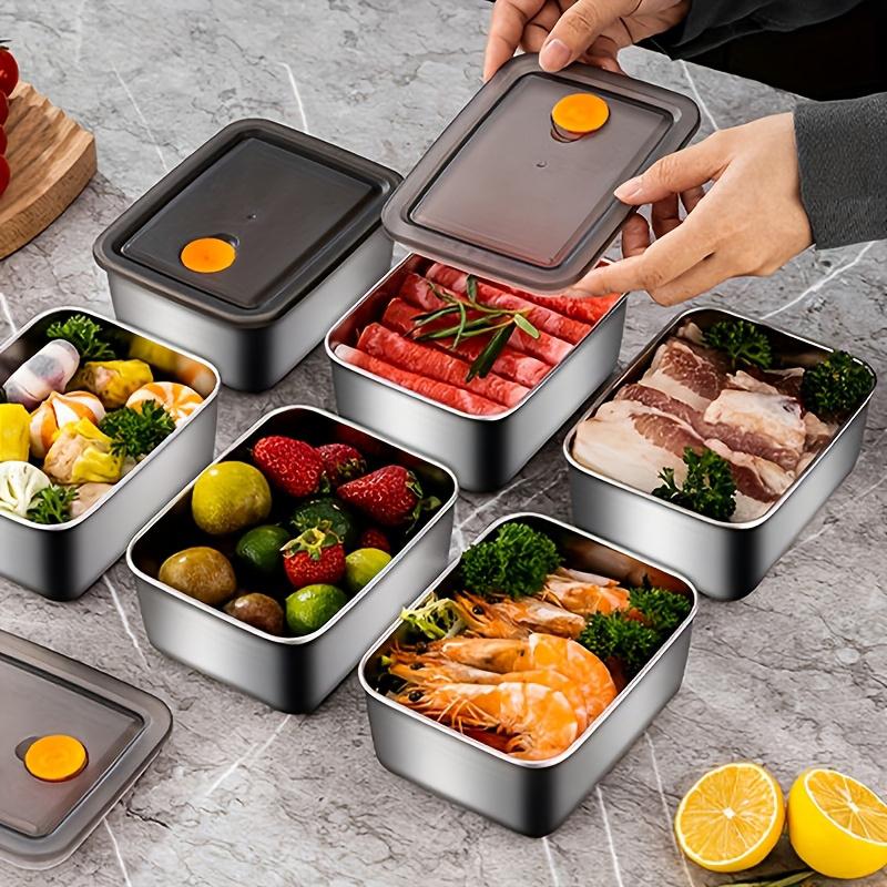 Juego de 4 recipientes de acer - Meal Prep Containers Xl reseña y precio