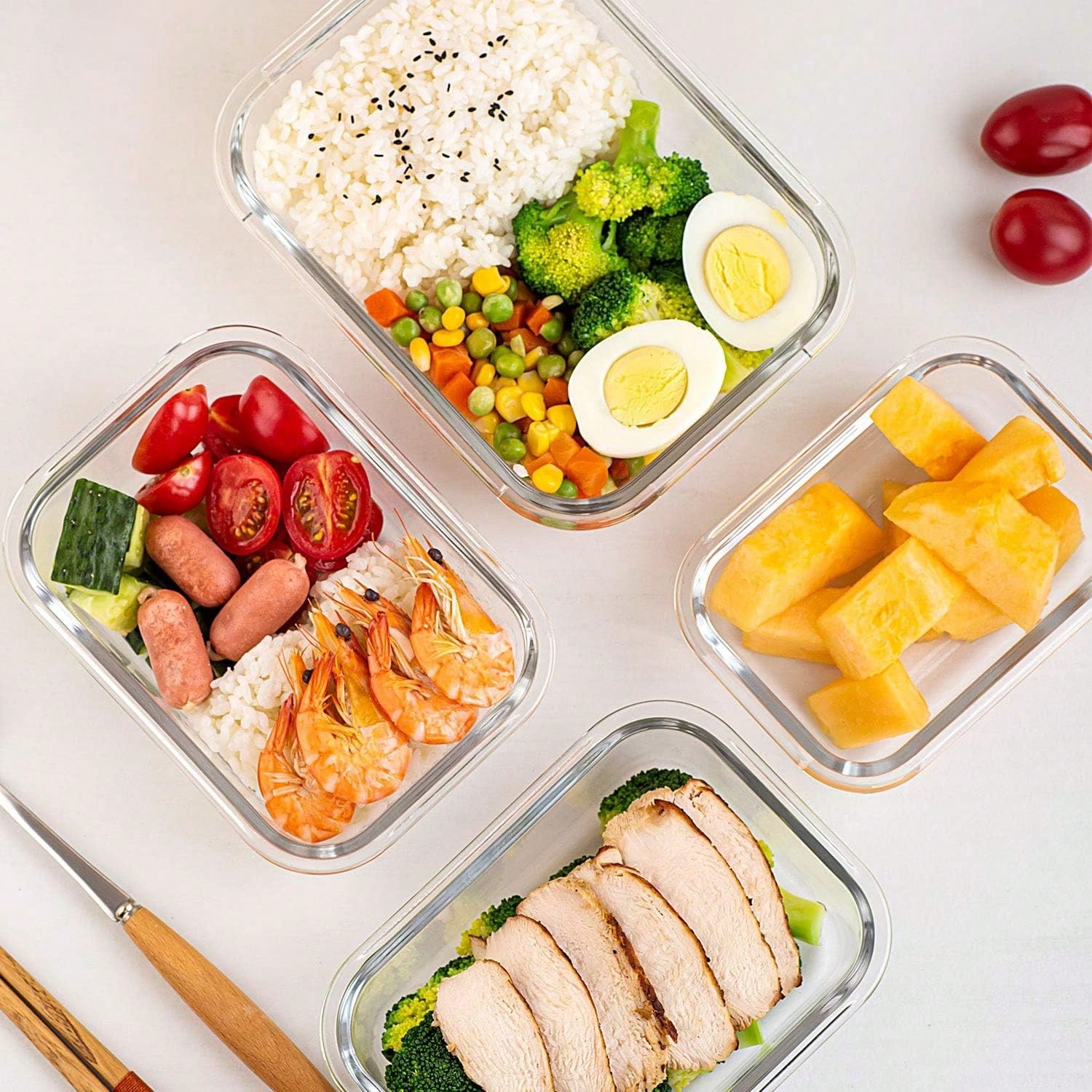 Paquete de 10 recipientes de v - Meal Prep Jars With Lids reseña y precio