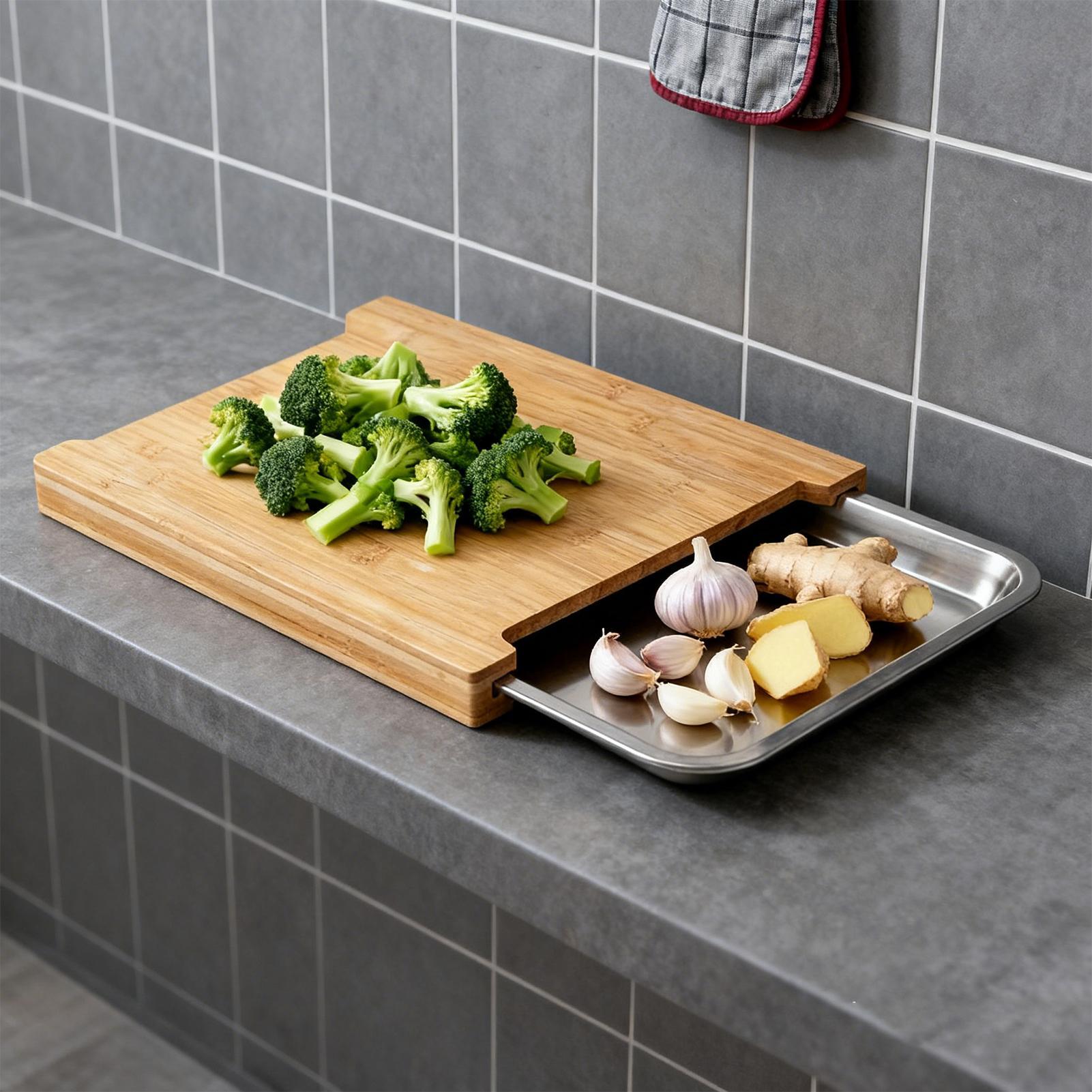 Tabla de cortar de madera anti - Meal Prep Food reseña y precio