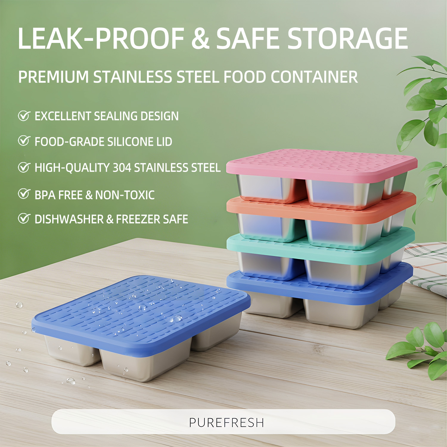 Contenedor de Almuerzo Dividid - Meal Prep Containers reseña y precio