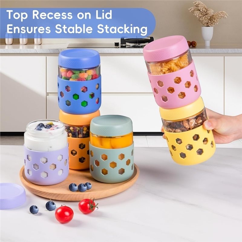 ABMH - Frascos de vidrio con t - Meal Prep Jars With Lids reseña y precio